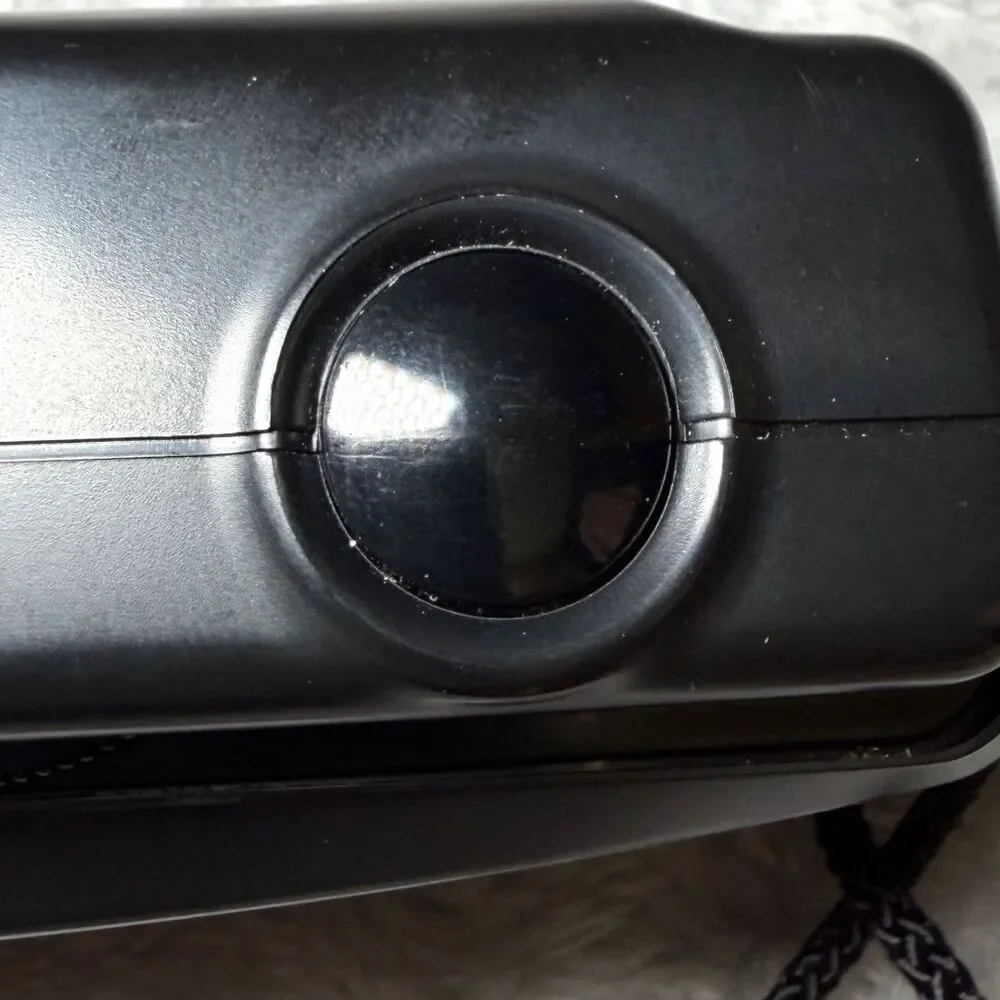 Vintage Konica EFP-10 35mm Point & Shoot Film Camera Flash Case Manual Black